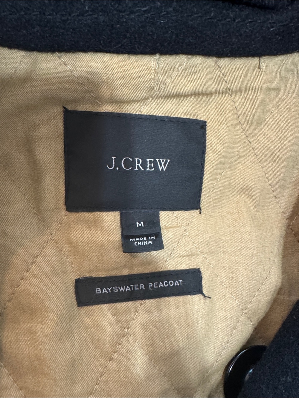 J. Crew Peacoat wool Bayswater 87195 medium Black Double-Breasted Men's luxury - Picture 4 of 12